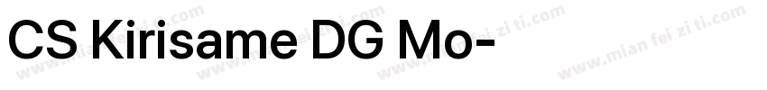 CS Kirisame DG Mo字体转换